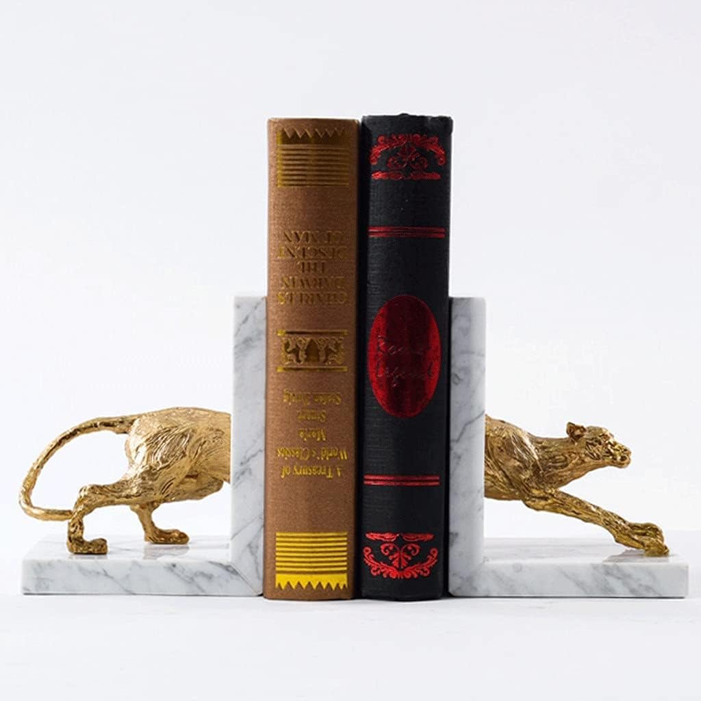 Bookends Creative Fashion Bookends Literary Book Ends Classic Personalized Bookend Modern Light Luxury Marble Office Decoration Gifts Reading Bookshelf Decor