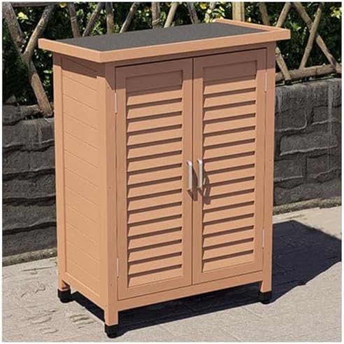 Outdoor Potting Bench with Storage Cabinet, Waterproof Wooden Workstation for Garden, Patio & Lawn – Versatile Gardening Table & Tool Shed for Backyard Essentials