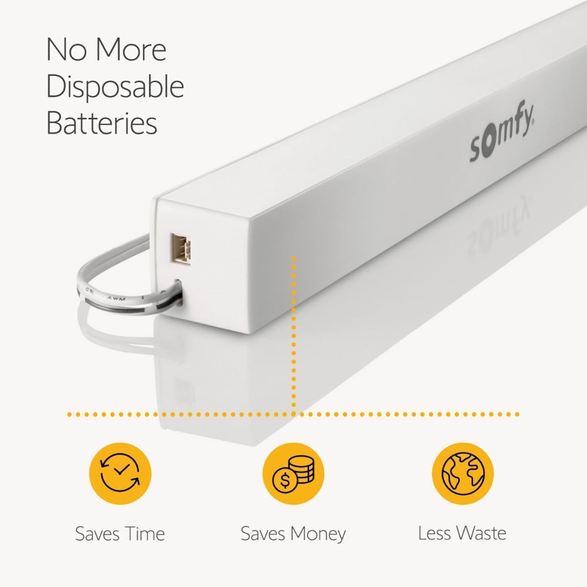 somfy Rechargeable Battery Pack 4-Pack for Wirefree Motorized Shades, Curtains, Awnings - Year-Long Power with Annual Charge - Ideal for Multiple Motors - #9021217