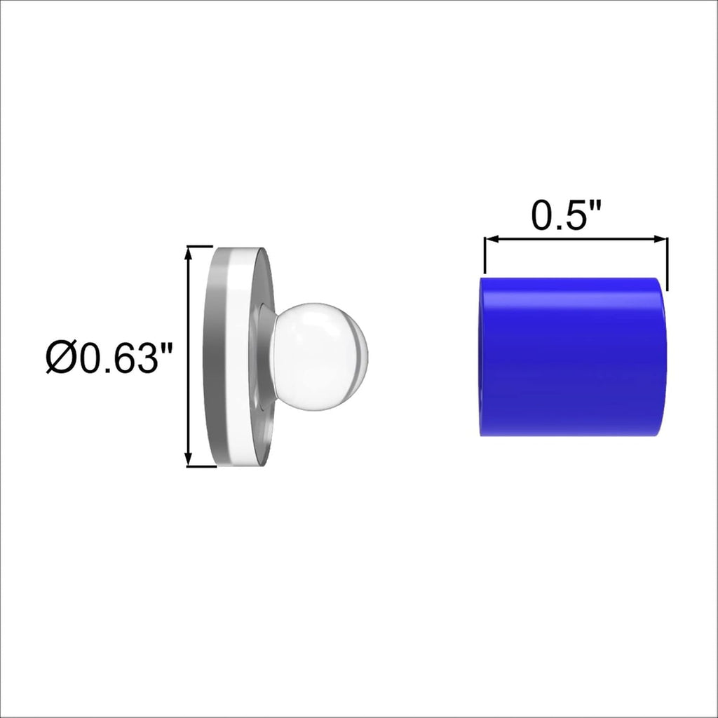 WIRED4SIGNS Snapfix Medium Hidden Clip-in Acrylic Standoffs for Signs, Invisible Mount for Sign Letters, 16mm Stand-Off
