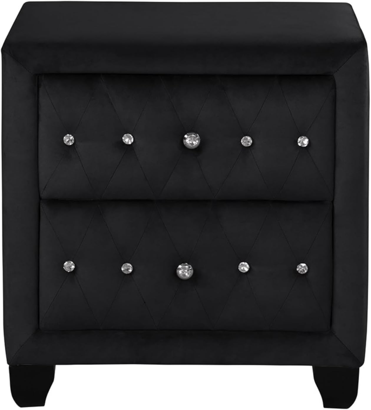 Tufted and Upholstered King 4PC Bedroom Set Made with Wood in Black