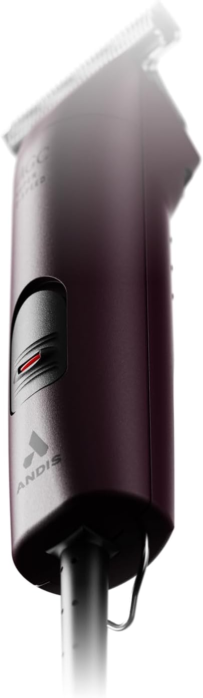 Andis 23330 Professional AGC Super 2-Speed Horse Clipper with Detachable Blade - Cool & Quiet Running Design - Includes Ultra Edge Size T-84 Blade for Complete Horse Grooming - Burgundy