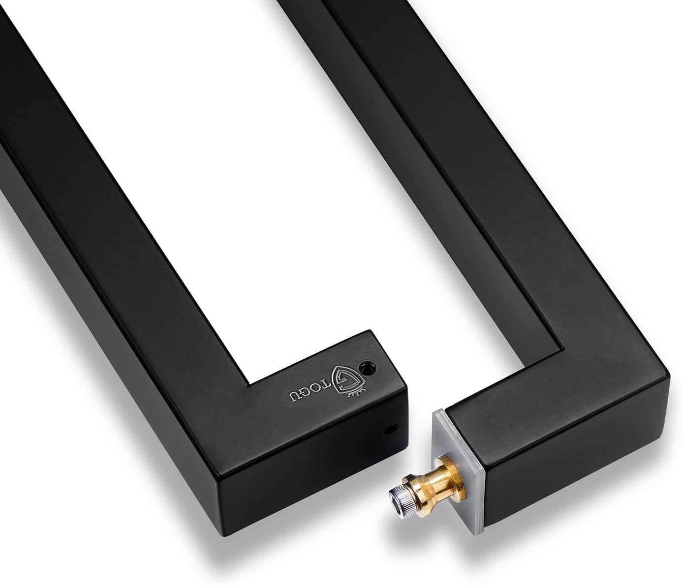Togu TG-R3825 71 inches Solid Standoffs Heavy-Duty Commercial Grade-304 Stainless Steel Push Pull Door Handle/Barn Door Pull Handle/Glass Pulls, Matte Black Finish