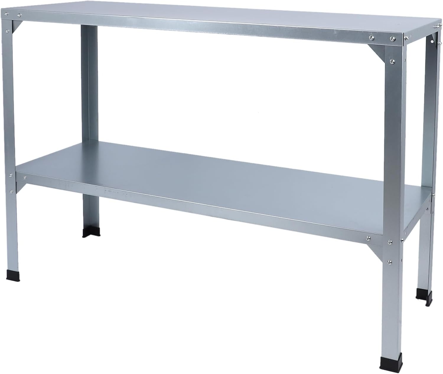 -Duty Galvanized Iron Potting Bench with Double-Tier Shelves – - Indoor/Outdoor Greenhouse Workbench for Gardeners & Plant Lovers