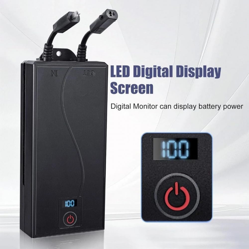 2500mAh Rechargeable Universal Battery Pack for Reclining Furniture, 2-Pin Connector and LED Display Screen, for Electric Recliner, Sofa, Couch, and Lift Chair, 1pc