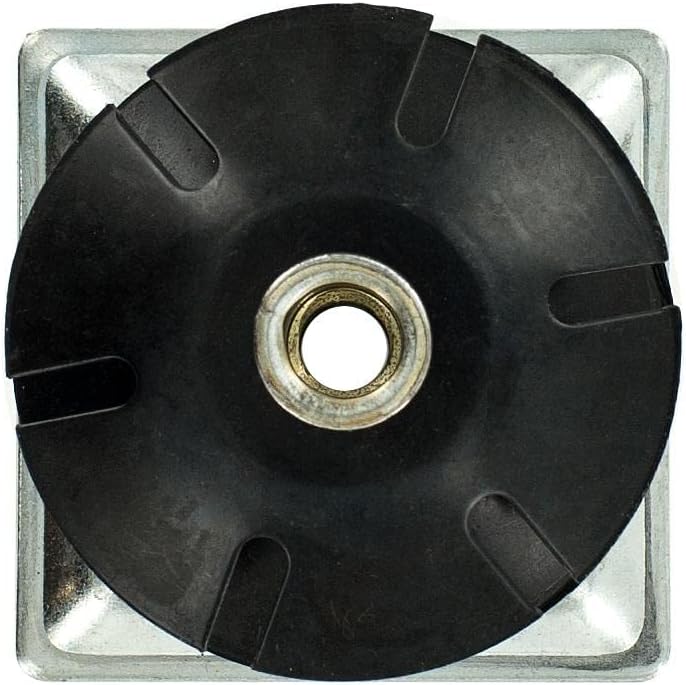 Outwater Industries Double Star Threaded Caster Insert | Heat Treated Steel | Fits 2 Inch Square 16-18 Gauge Tube | Thread: 3/8-16 | 100 Pack