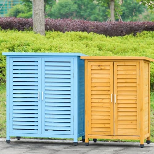 Outdoor Potting Bench Table - Durable Wooden Garden Workstation with Storage Cabinet, Waterproof Tool Shed for Backyard, Patio & Lawn Furniture Organization