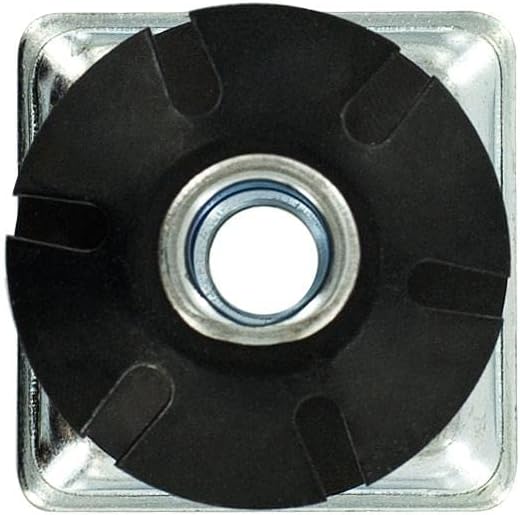 Outwater Industries Double Star Threaded Caster Insert | Heat Treated Steel | Fits 1-1/2 Inch Square 16-18 Gauge Tube | Thread: 3/8-16 | 100 Pack