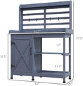 Easy to Clean Wooden Potting Bench with Storage,Sink,Water Tap,for Backyard,Patio,Balcony