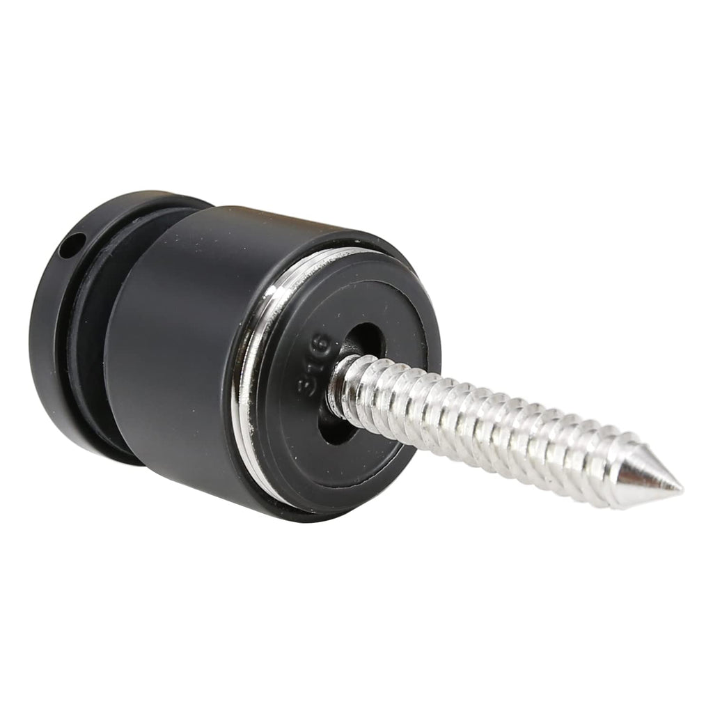 Stainless Steel 316 Grade 1-31/32 in (50mm) Diameter Adjustable Glass Standoff, 1-3/16 in Projection, Matt Black Finish, SO-30B, 4 Pieces