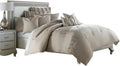 Michael Amini BCS-KS10-CAPVA-NUTR 10 Piece Captiva Comforter Set, King, Neutral