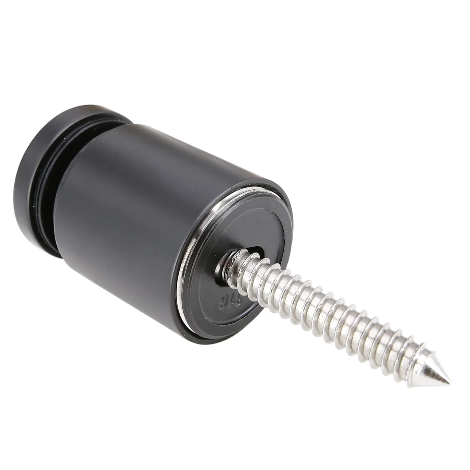 Stainless Steel 316 Grade 1-31/32 in (50mm) Diameter Adjustable Glass Standoff, 1-31/32 in Projection, Matt Black Finish, SO-50B, 4 Pieces