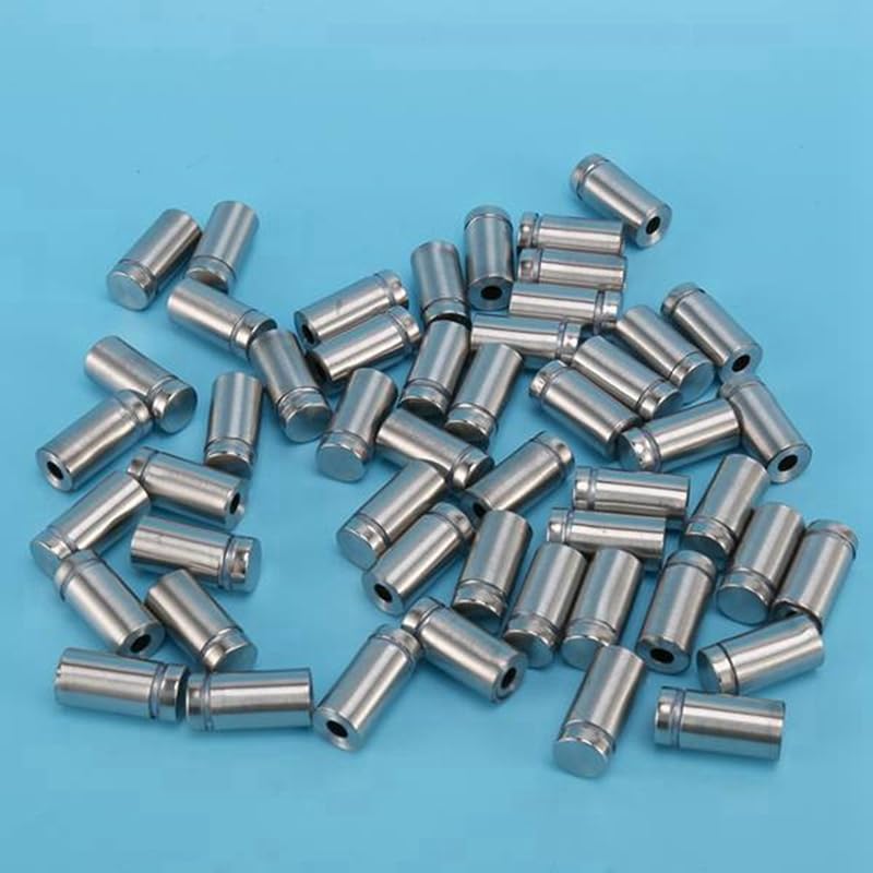 Generic 600 Pack Sign Standoff Screws Advertising Screws Stainless Steel Wall Standoff Mounts Glass Acrylic Nail (1/2 X 1 Inch) - (Color: Silver)