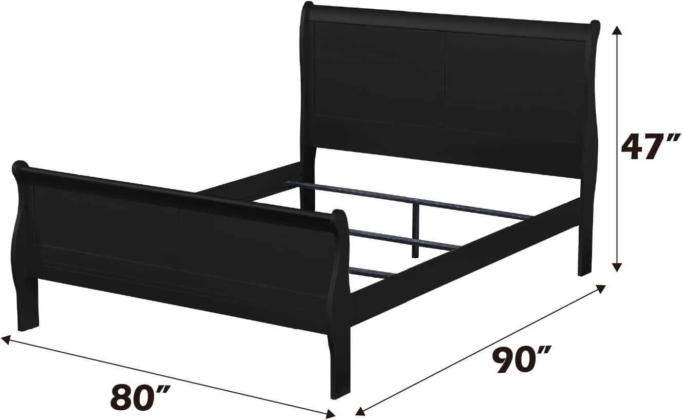 Black 4PCS Bedroom Set(E. King)