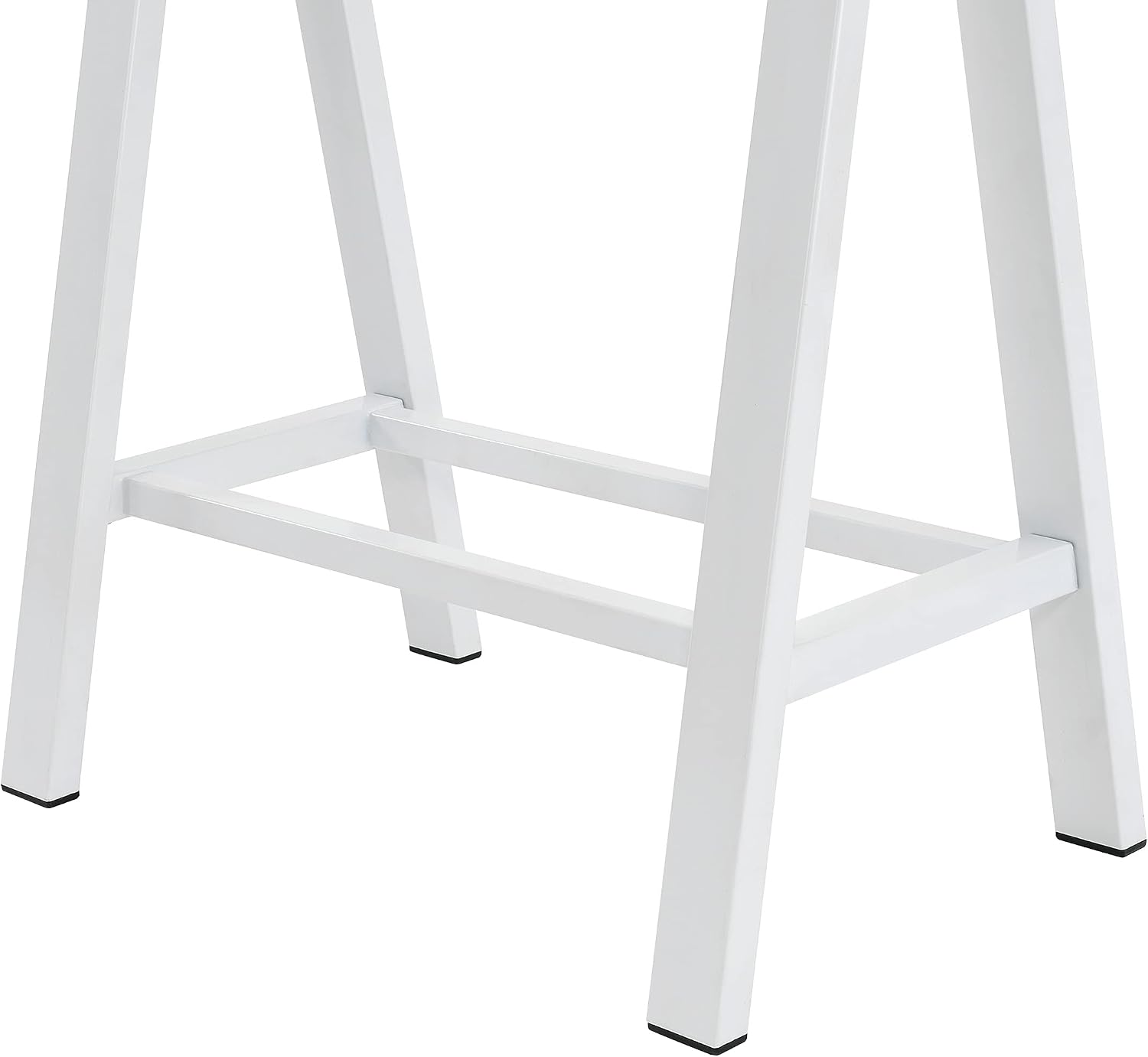 OSP Home Furnishings Middleton 47 Inch Desk with Clear Beveled Glass Top, White Base