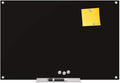 Fab Glass and Mirror Magnetic Glass Dry Erase Board - Frameless Black Whiteboard - Wall Mounted with Marker, Eraser & Rare Earth Magnets - 48'W x 36'H