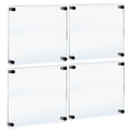 Azar Displays 105520-BLK Floating Acrylic Gallery Wall Set of Four Floating Frames with Stand Off Caps: 16' x 16' Graphic Size, Overall Frame Size: 20' x 20', Black, 4-Pack