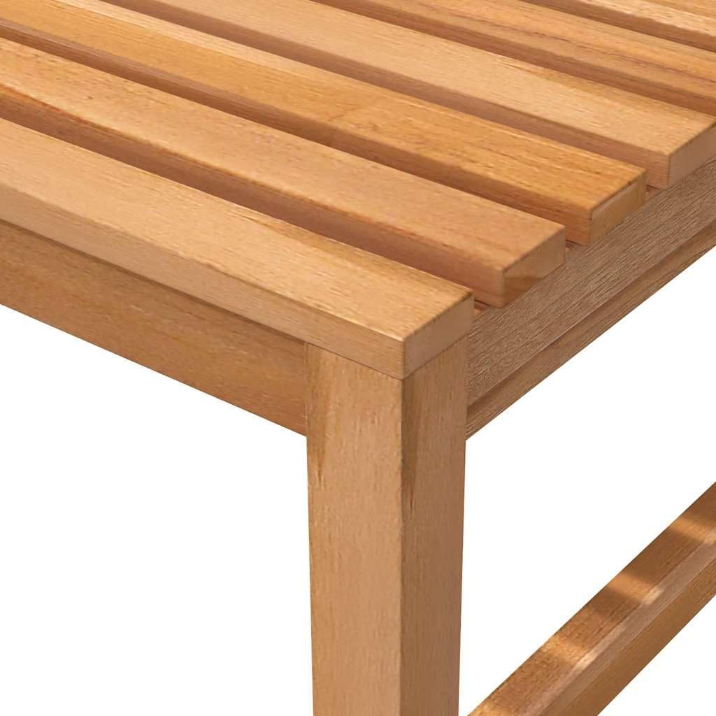 vidaXL Solid Teak Wood Patio Bench Garden Outdoor Terrace Balcony Park Indoor Hallway Wooden Seat Seating Sitting Chair Furniture 59.1'