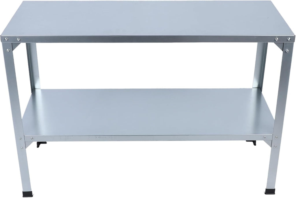 -Duty Galvanized Iron Potting Bench with Double-Tier Shelves – - Indoor/Outdoor Greenhouse Workbench for Gardeners & Plant Lovers