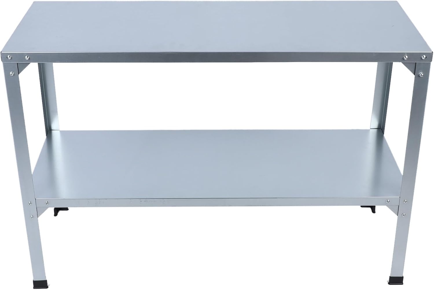 -Duty Galvanized Iron Potting Bench with Double-Tier Shelves – - Indoor/Outdoor Greenhouse Workbench for Gardeners & Plant Lovers