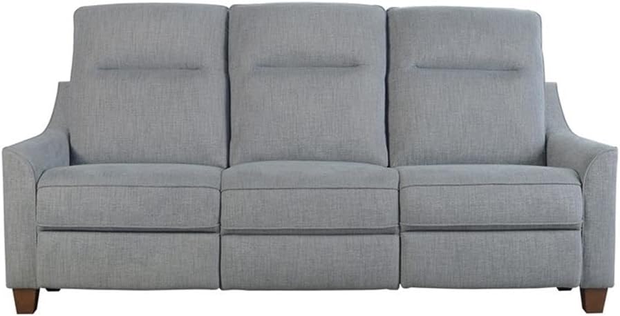 Pemberly Row Pisces Marine Power Reclining Sofa and Loveseat, Upholstered Furniture with Integrated USB Charger, Cordless Design, High-Tech Motor, Plush Foam Cushioning, Home Button, Living Room