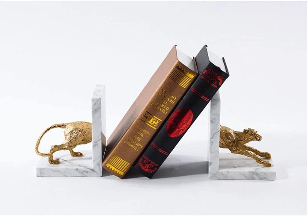 Bookends Creative Fashion Bookends Literary Book Ends Classic Personalized Bookend Modern Light Luxury Marble Office Decoration Gifts Reading Bookshelf Decor