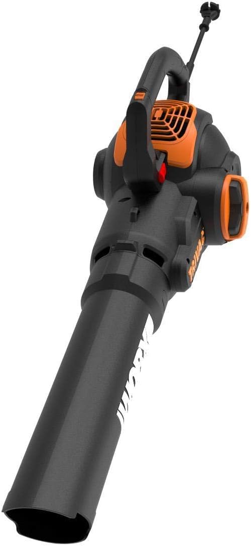 WORX Trivac 3 in 1 Electric Leaf Blower for Lawn Care, Leaf Vacuum with 600 CFM, Leaf Mulcher with Metal Impeller, WG512