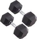 Body Sport Rubber Encased Hex Dumbbell Weight, Pair – Dumbbells for Exercises – Strength Training Equipment – Home Gym Accessories – Weight Training