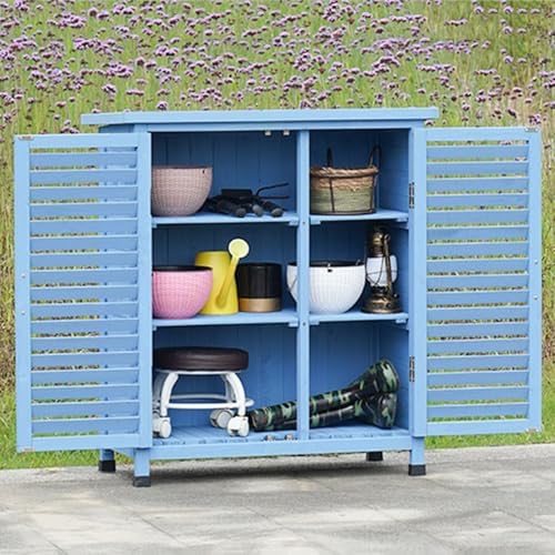 Outdoor Potting Bench Table - Waterproof Wooden Garden Workstation with Storage Cabinet, Perfect for Backyard & Patio Gardening, Durable & Functional Tool Shed