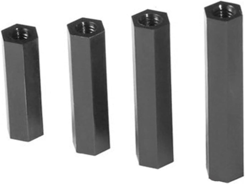 Spacer Standoff Kit, Black Nylon Spacers Standoffs M2 M2.5 M3 M4 Female to Female Plastic Pillars Stud(18mm,M4 500pcs)
