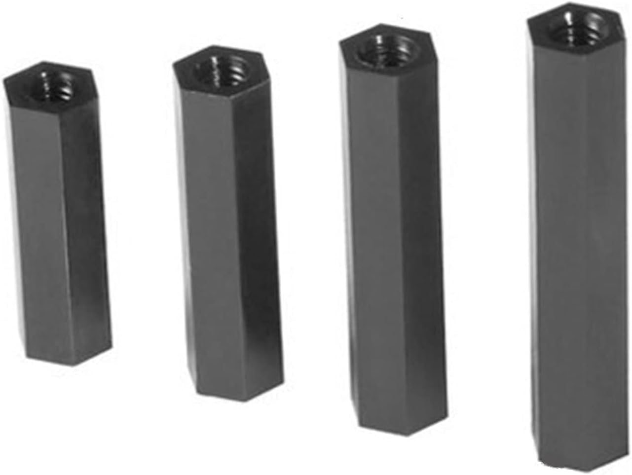 Spacer Standoff Kit, Black Nylon Spacers Standoffs M2 M2.5 M3 M4 Female to Female Plastic Pillars Stud(18mm,M4 500pcs)