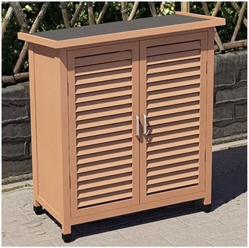 Outdoor Potting Bench Table - Durable Wooden Garden Workstation with Storage Cabinet, Waterproof Tool Shed for Backyard, Patio & Lawn Furniture Organization