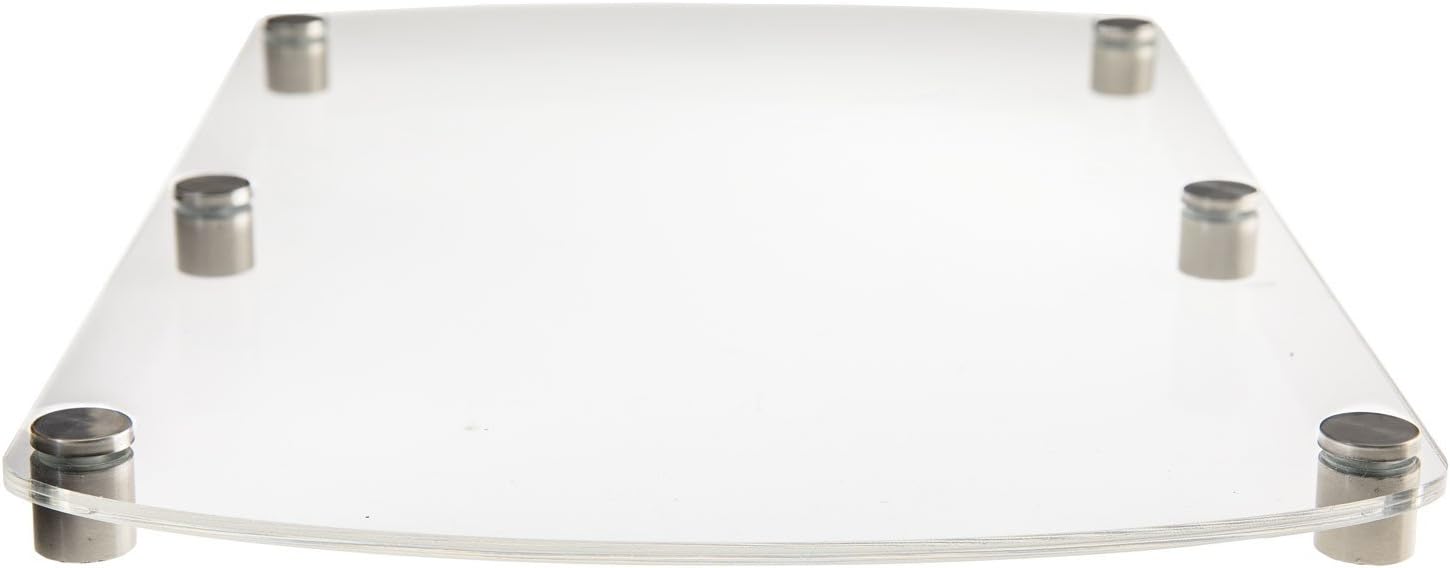 Source One Deluxe Clear Acrylic Standoff Sign Holders 1 Sign, 2 Sign & 3 Signs Available (2 Sign, 1 Pack)