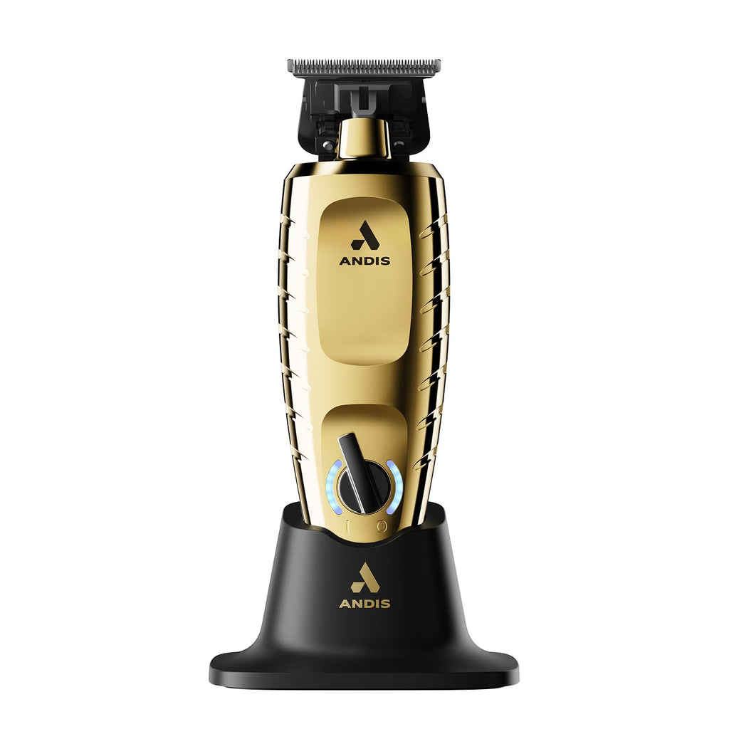 Andis 562629 GTX-EXO II Professional Cordless Lithium-ion Electric Beard & Hair Trimmer with Charging Stand, Gold