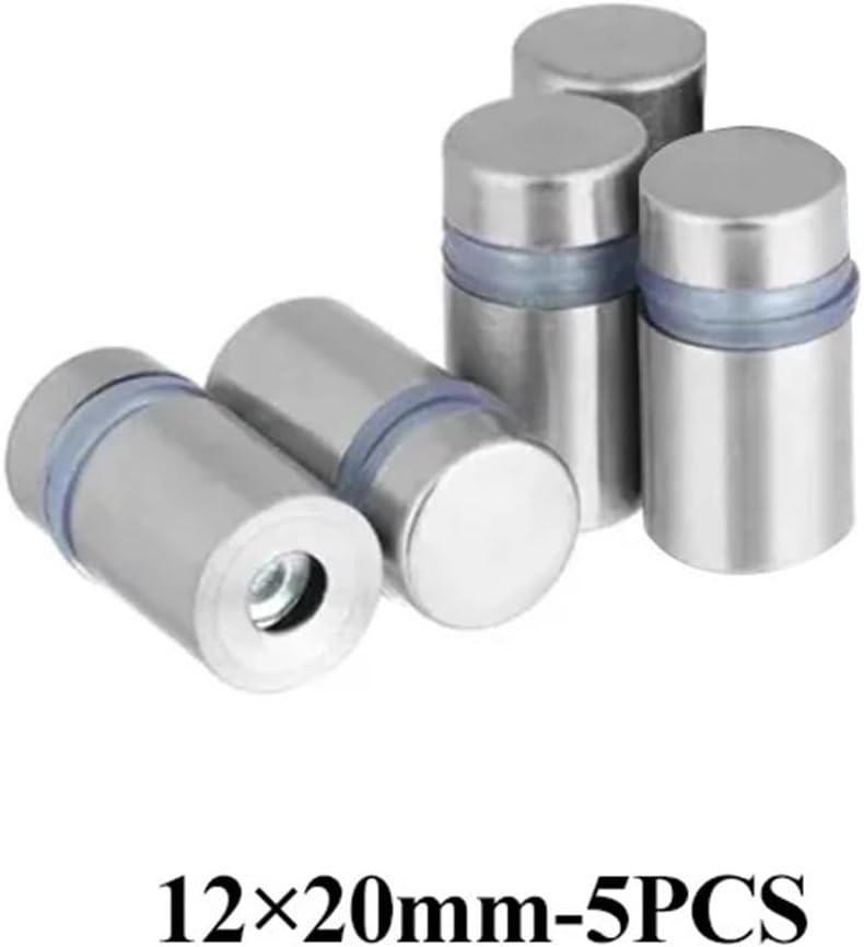 Standoff fixings Billboard Fixing Screws 40/50pcs,Stainless Steel Sign Standoff Screws Suitable for Standoff Fixings for Glass Posters(12x20mm)