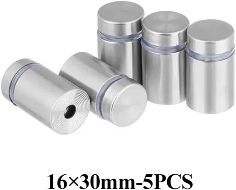 Standoff fixings Billboard Fixing Screws 40/50pcs,Stainless Steel Sign Standoff Screws Suitable for Standoff Fixings for Glass Posters(16x30mm)