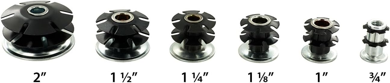 Outwater Industries Double Star Threaded Caster Insert | Heat Treated Steel | Fits 1 Inch Round 16-18 Gauge Tube | Thread: 5/16-18 | 100 Pack