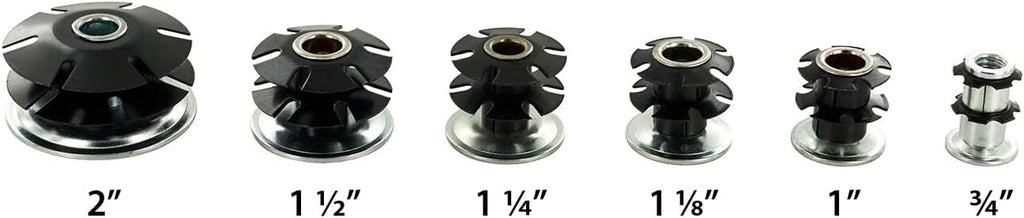 Outwater Industries Double Star Threaded Caster Insert | Heat Treated Steel | Fits 1-1/4 Inch Round 16-18 Gauge Tube | Thread: 5/16-18 | 100 Pack
