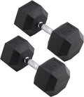 Body Sport Rubber Encased Hex Dumbbell Weight, Pair – Dumbbells for Exercises – Strength Training Equipment – Home Gym Accessories – Weight Training