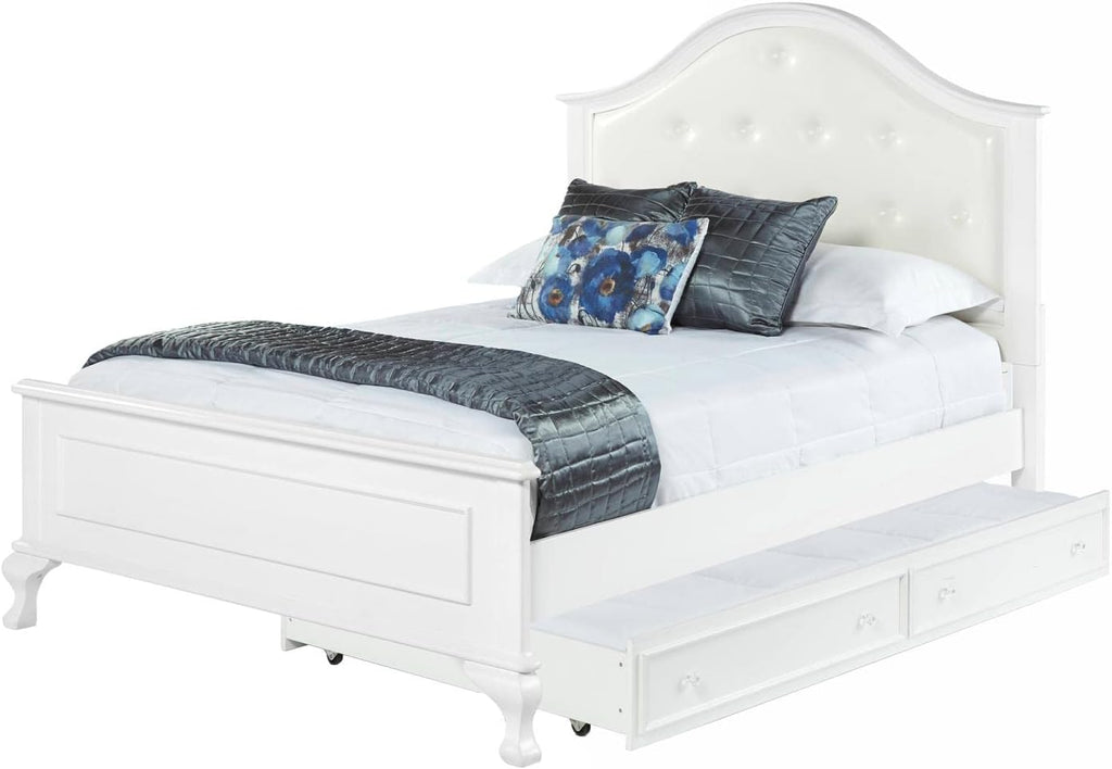 Elements Picket House Furnishings Jenna 5 Piece Full Bedroom Set in White