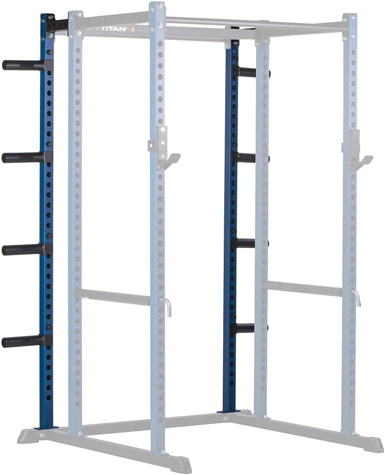 Titan Fitness T-2 Series Power Rack Extension Kit, 12-Gauge Steel Uprights, Bolt-Together Rack Expansion for Home Gym with Weight Plate Holders
