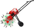 Seed Sower & Fertilizer Applicator, Manual Garden Seeder, Garden Push Seeder Planter, Simultaneous Sowing and Fertilization, Lawn & Garden Spreaders,6 Mouths(