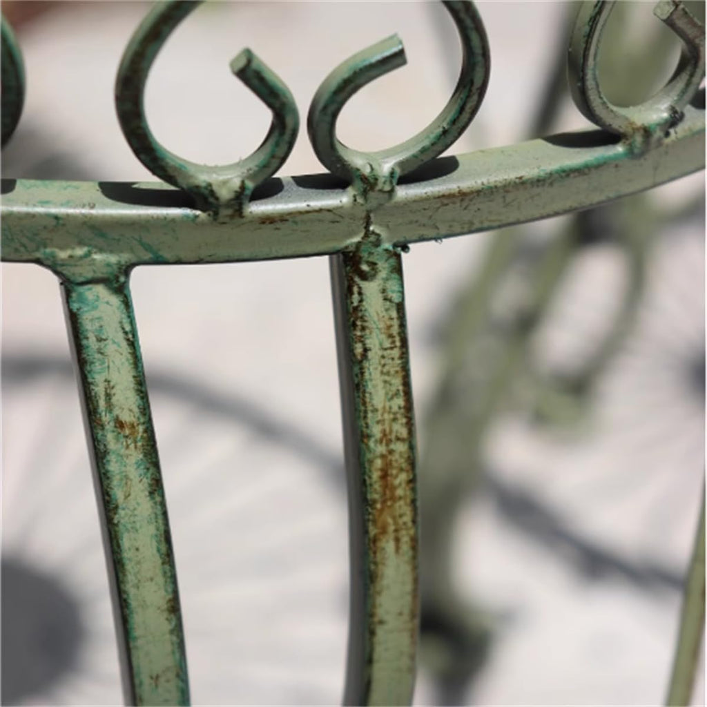 2Pcs Metal flower stand, Heavy Duty Plant Pot Shelf,Outdoor Garden Potting Bench Table,Iron Flower Pot Stands/rack,Outdoor/Indoor Plant Display Rack,for Home Garden Backyard Patio,Green