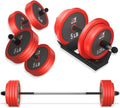 Adjustable Dumbbell Set，20/30/50/70/90lbs Free weight set with Carbon Steel,rack，Barbell Free weights set with Connector,Workout Equipment for Home Gym Suitable Men/Women