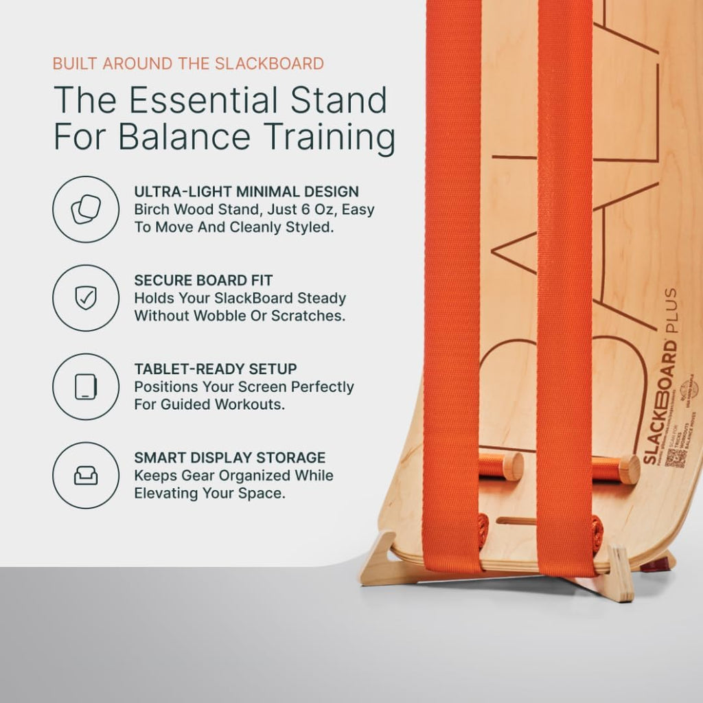 GIBBON SlackBoard - GiBoard Balance Board Kids & Adults - Slackline Balance Trainer - Slack Board Core Workout Equipment Home Gym Training - Standing Desk Exercise - Yoga, Agility, Pilates & More