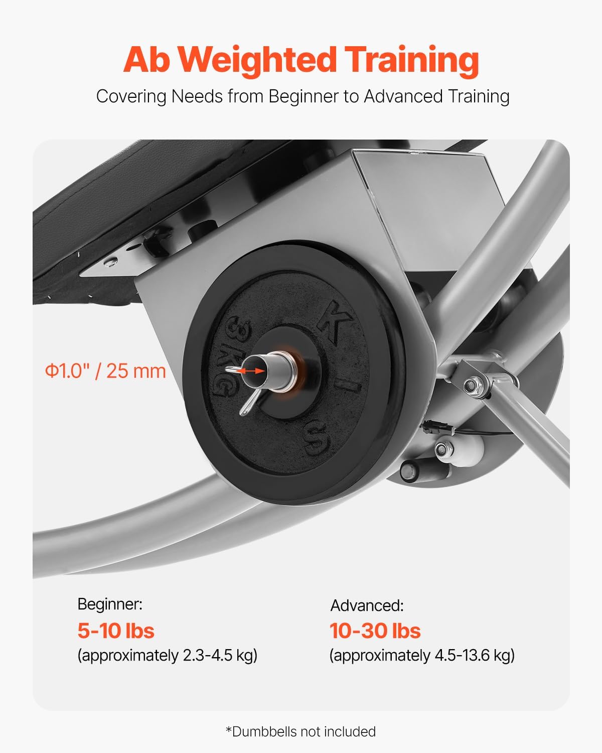 VEVOR AB Workout Machine, Ab Workout Equipment at Home Gym, Core & Abdominal Trainers for Women, 440 lbs Weight Capacity Strength Training Ab Cruncher, Foldable Adjustable Fitness Exerciser