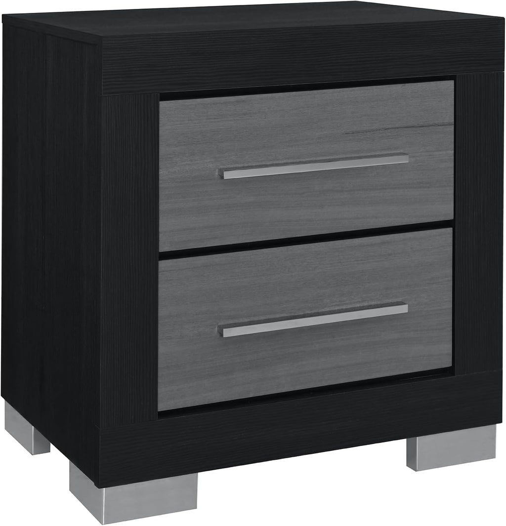 5PC Black Grey King Bedroom Set