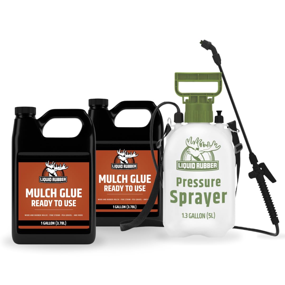 2 x 1G Mulch Glue + Garden Pump Sprayer KIT