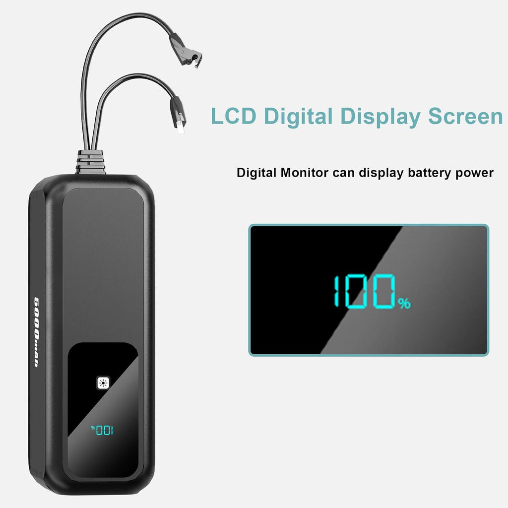 【5000mAh High Capacity】Universal Rechargeable Battery Pack for Reclining Furniture with LCD Display, Wireless Battery Pack with Charger, Compatible with 2-Pin Power Recliner, Sofa, Couch, Lift Chair