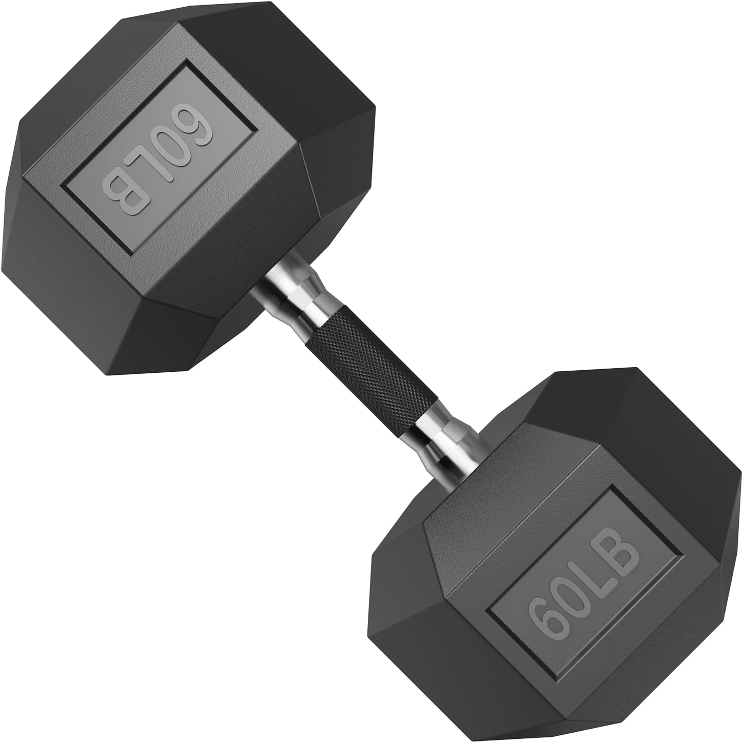 Comfort handle Rubber Encased Hex Dumbbell, Hand Weights with Anti-Slip Cast Iron Grip for Exercise & Fitness, Weights Dumbbells Set of 2 for Strength Training